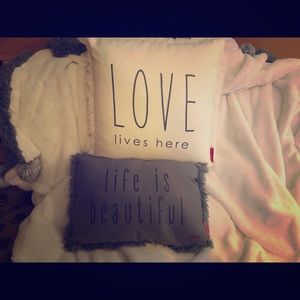 Love Peace Home pillows. New